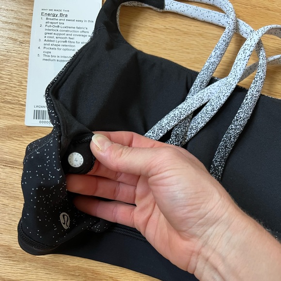 New Lululemon Energy Bra- rare speckled ombré - size 4 - Picture 7 of 10
